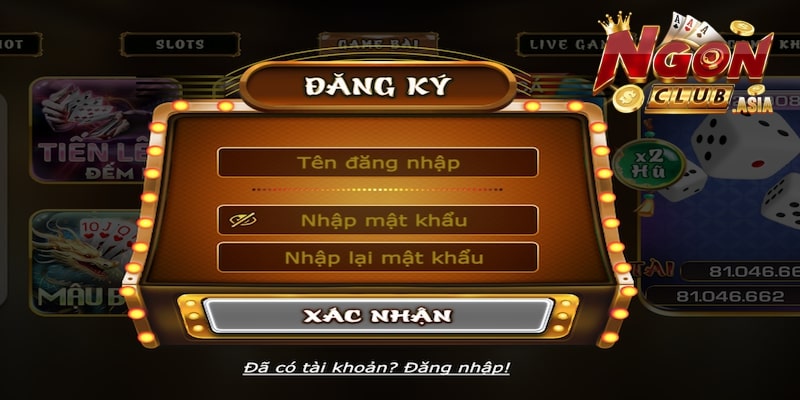 4 bước đăng ký thành công tại Ngonclub