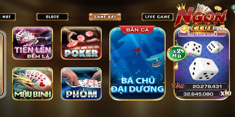 Đánh bài đẳng cấp tại cổng game Ngonclub