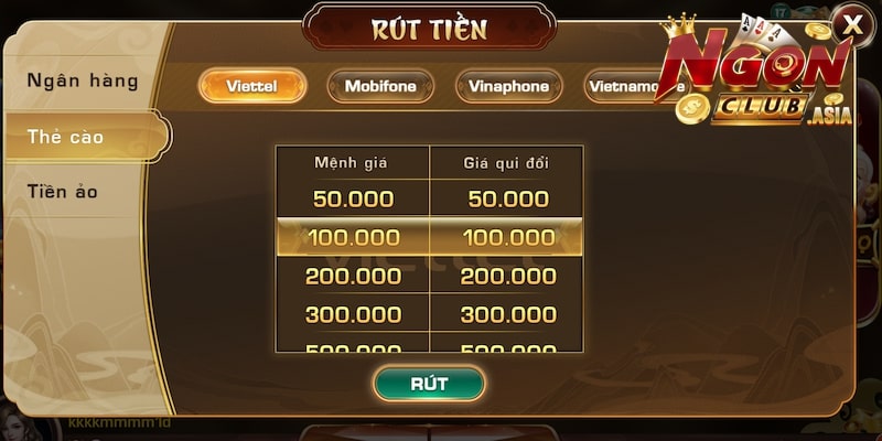 Ngonclub thanh toán nhanh chóng cho người chơi